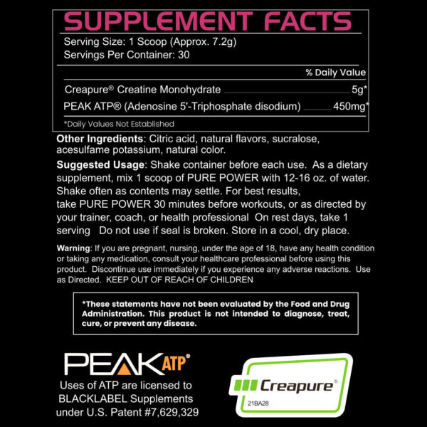 BLACKLABEL Supplements Pure Power - Image 3