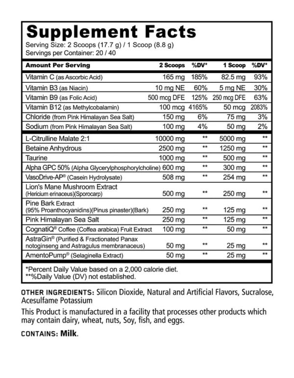 Panda Supplements PUMP Stim-Free Pre-Workout - Image 3