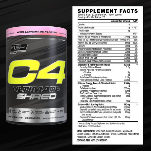 C4 Ultimate Shred Pre-Workout - Image 4