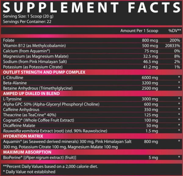 Nutrex Outlift Amped High Stim Pre-Workout - Image 5