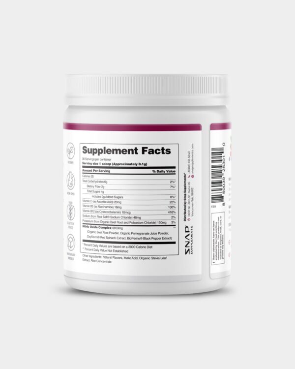 SNAP Supplements Nitric Oxide Organic Beets - Image 3