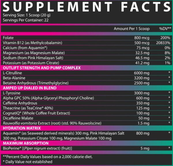 Nutrex Outlift Amped High Stim Pre-Workout - Image 7