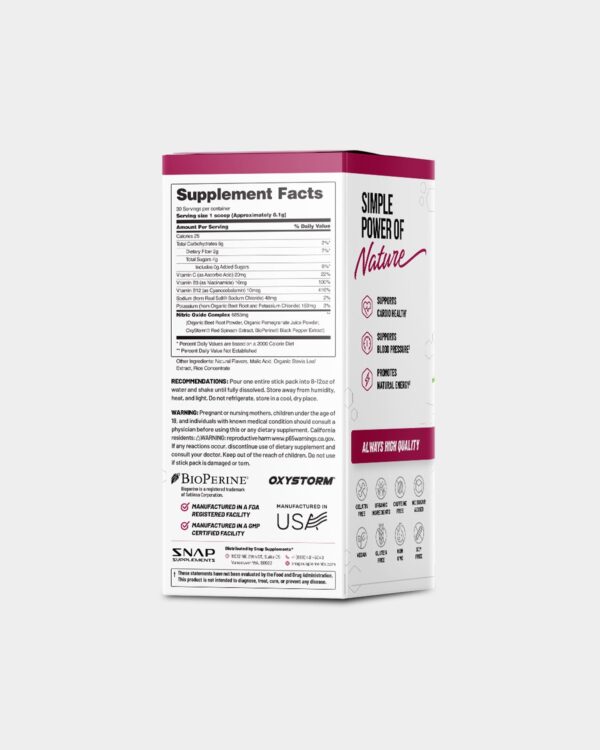 SNAP Supplements Nitric Oxide Organic Beets - Image 11